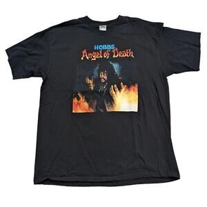 Mid 2000s Hobbs Angel of Death Metal Band T shirt